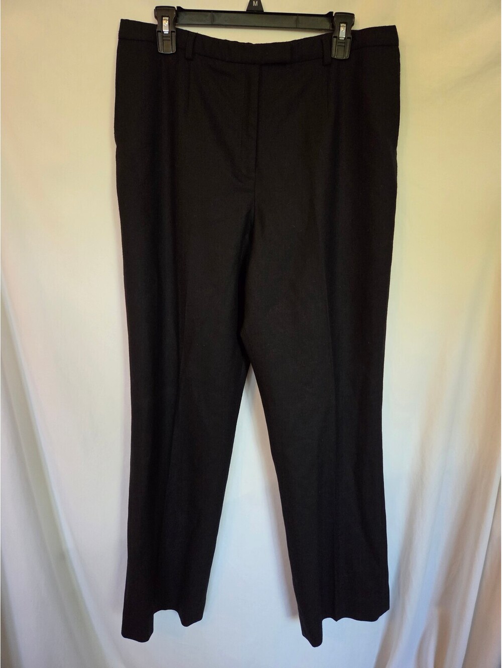 Pendleton Womens 14 Black 100% Virgin Wool Dress Pants Trousers Straight Leg